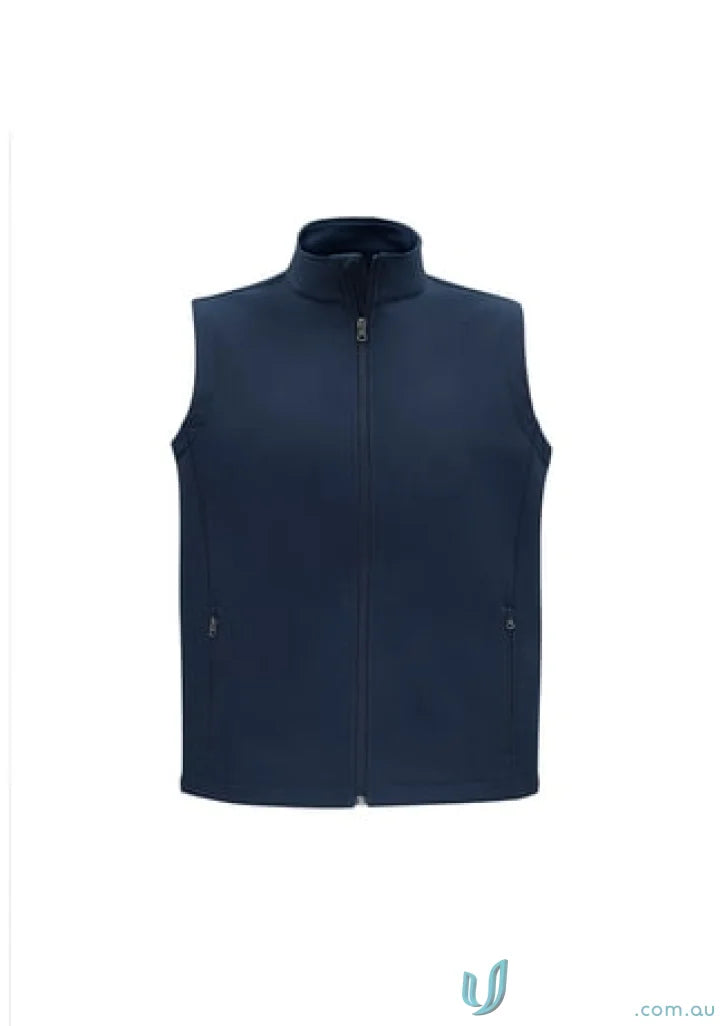 Biz Collection J830M Apex Softshell Vest in Navy