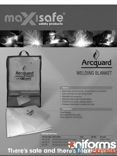 ArcGuard Leather Welding Blanket with Eyelets for protection WBL186-1