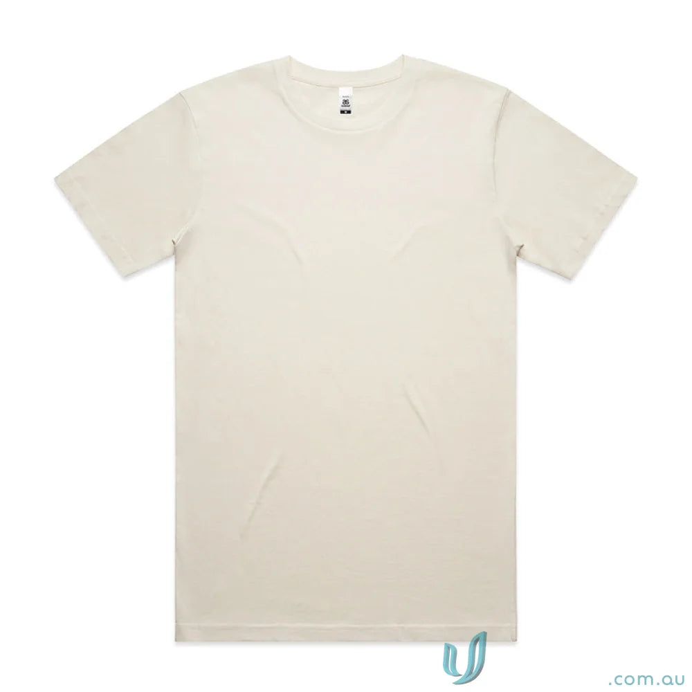 Beige short-sleeved AS Block Tee ideal for uniforms and workwear essentials