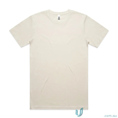 Beige short-sleeved AS Block Tee ideal for uniforms and workwear essentials