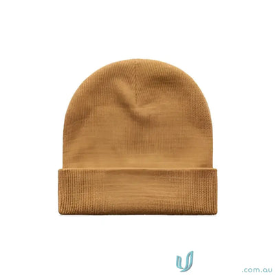 Acrylic Beanie 1107 Cuff Beanie in Camel