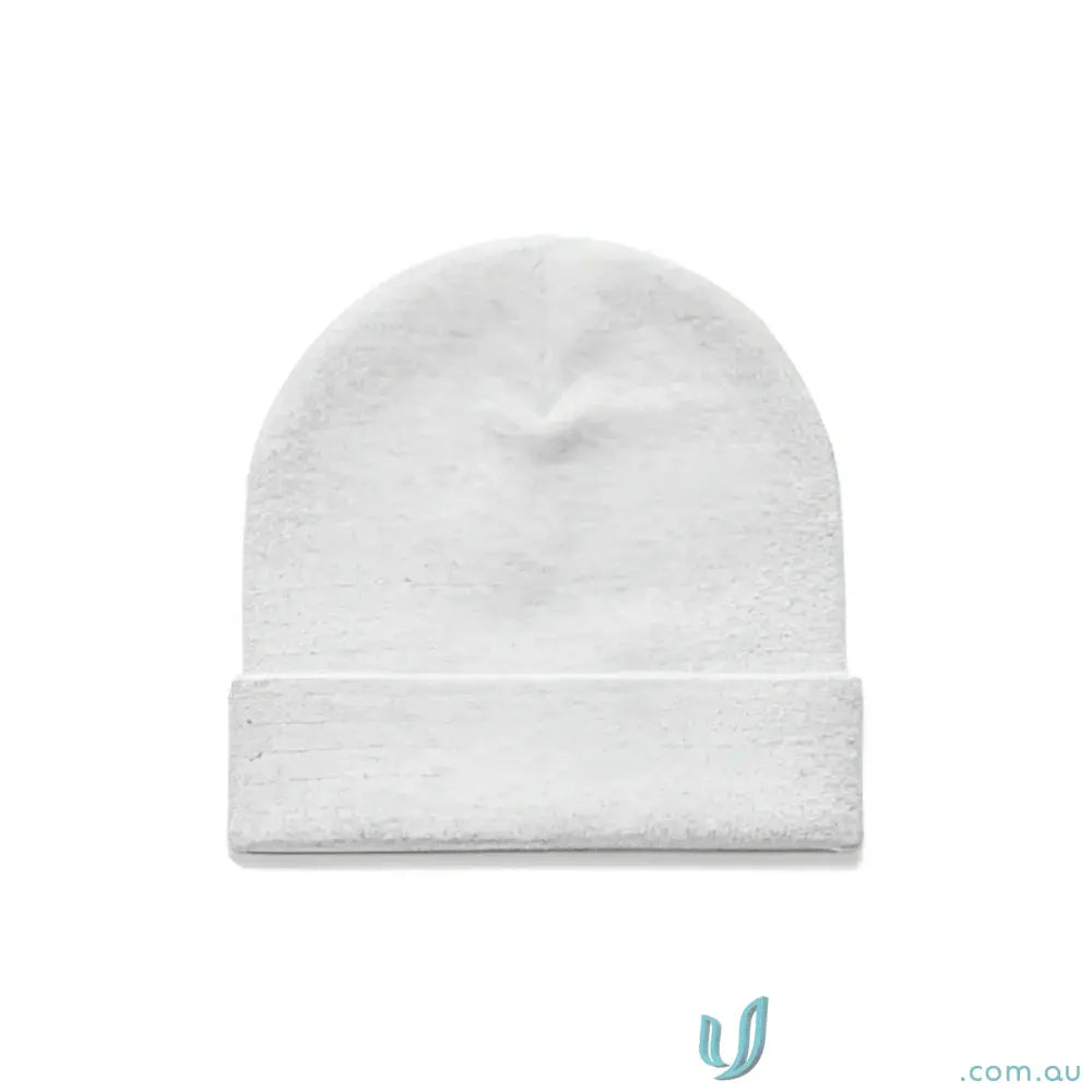 Acrylic Beanie 1107 Cuff Beanie in White Marle