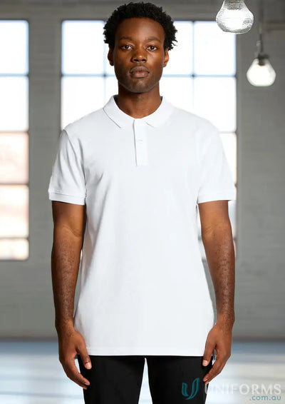 5411-AS-10 5411-AS-1 AS Colour Pique Polo in white front product image