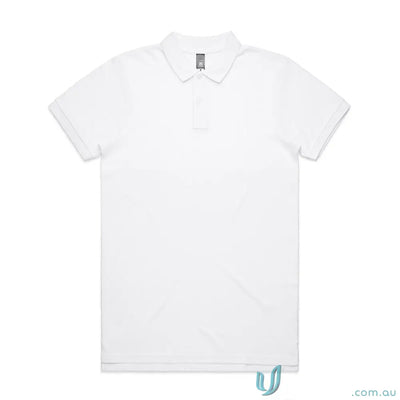 5411-AS-10 5411-AS-1 AS Colour Pique Polo in white
