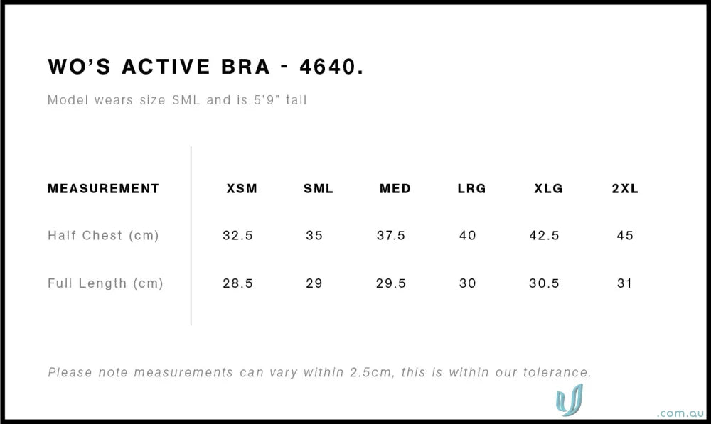 Active Crop Tops - Unleash Your Style with Trendy Active Crop Tops 4640-AS AS Ladies Active Sports Bra