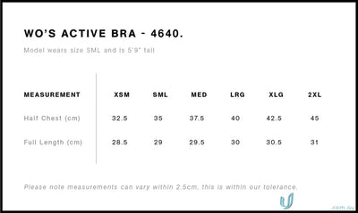 Active Crop Tops - Unleash Your Style with Trendy Active Crop Tops 4640-AS AS Ladies Active Sports Bra