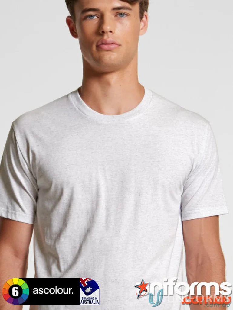 Light grey staple marle tee short-sleeved crew-neck shirt perfect for casual wear