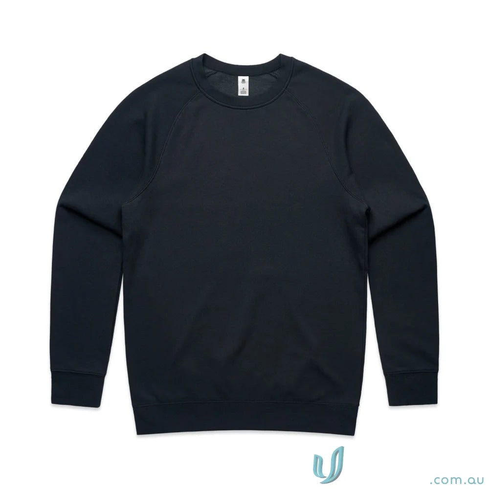 Black crewneck sweatshirt from AS Supply Crew featuring the iconic crew orange design