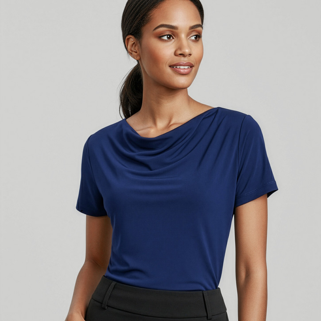 Biz Collection K625LS Ava Ladies Knit Top with Softly Draped Neckline front product image