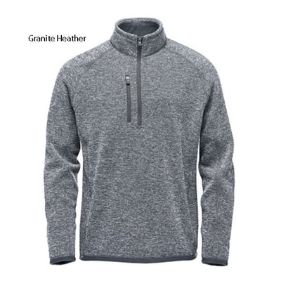Granite Heather Avalanche ¼ Zip Pullover with recycled polyester and zippered chest pocket