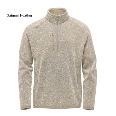 Oatmeal Heather Avalanche ¼ Zip Pullover with recycled polyester and zippered chest pocket