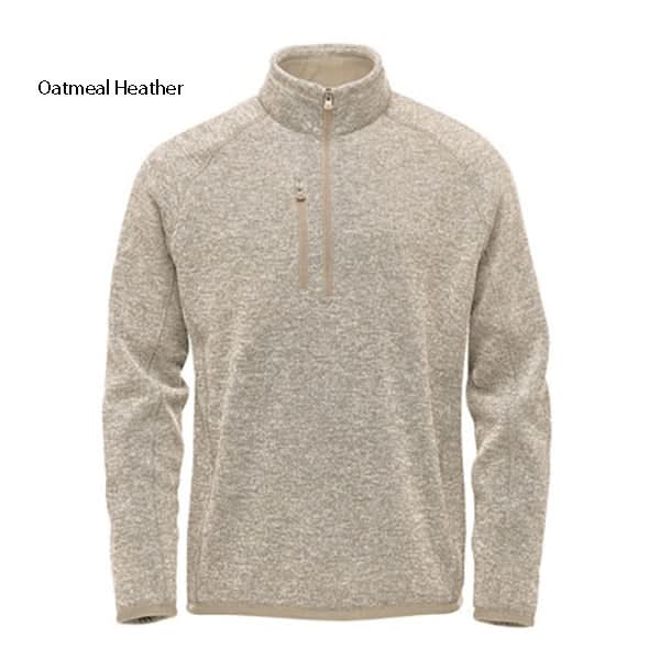 Oatmeal Heather Avalanche ¼ Zip Pullover with recycled polyester and zippered chest pocket