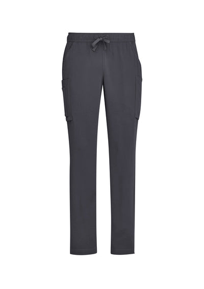 Biz Care Mens Avery straight leg scrub pant in dark gray with side pockets