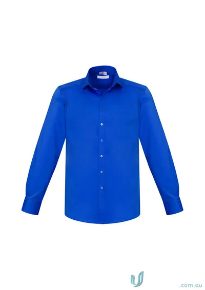 Biz Collection S770ML Bentleigh LS Shirt in Electric Blue
