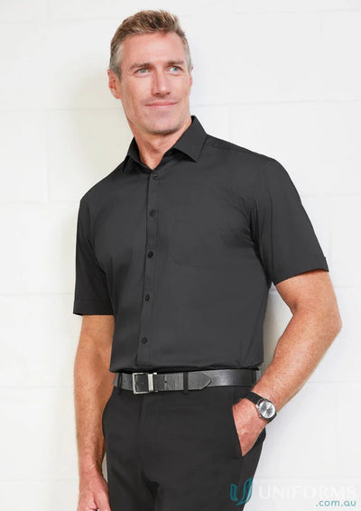 Biz Collection S770MS Bentleigh SS Shirt in Black