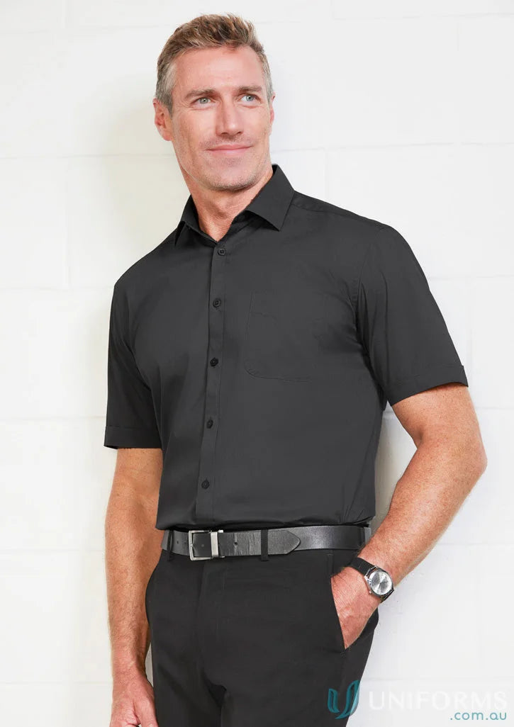Biz Collection S770MS Bentleigh SS Shirt in Black