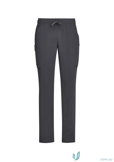 Gray drawstring cargo pants from Biz Avery Straight Leg Scrub Pant for Men