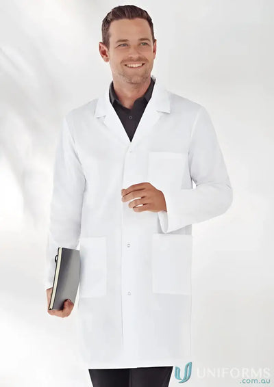 White lab coat from Biz Collection Adult Lab Coat with natural stretch fabric and lab coat h132ml