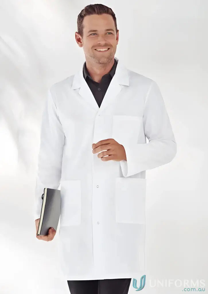 White lab coat from Biz Collection Adult Lab Coat with natural stretch fabric and lab coat h132ml