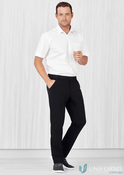 Biz Collection CL958ML-1 Biz Comfort Waist Flat Front Pant in Black front product image