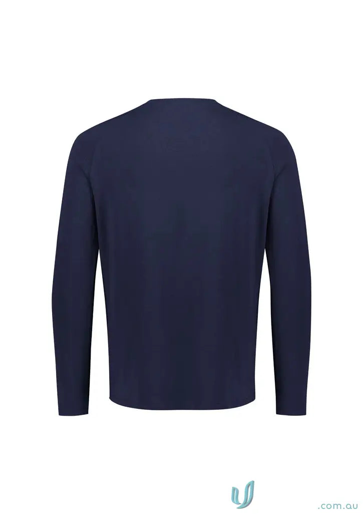 Biz Collection CT247ML-1 Biz Mens Performance LS Tee in navy
