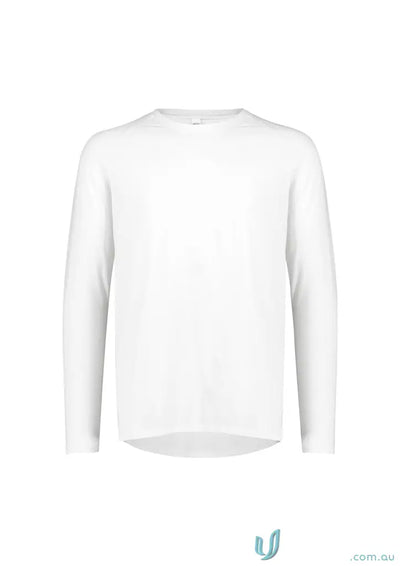Biz Collection CT247ML-1 Biz Mens Performance LS Tee in white