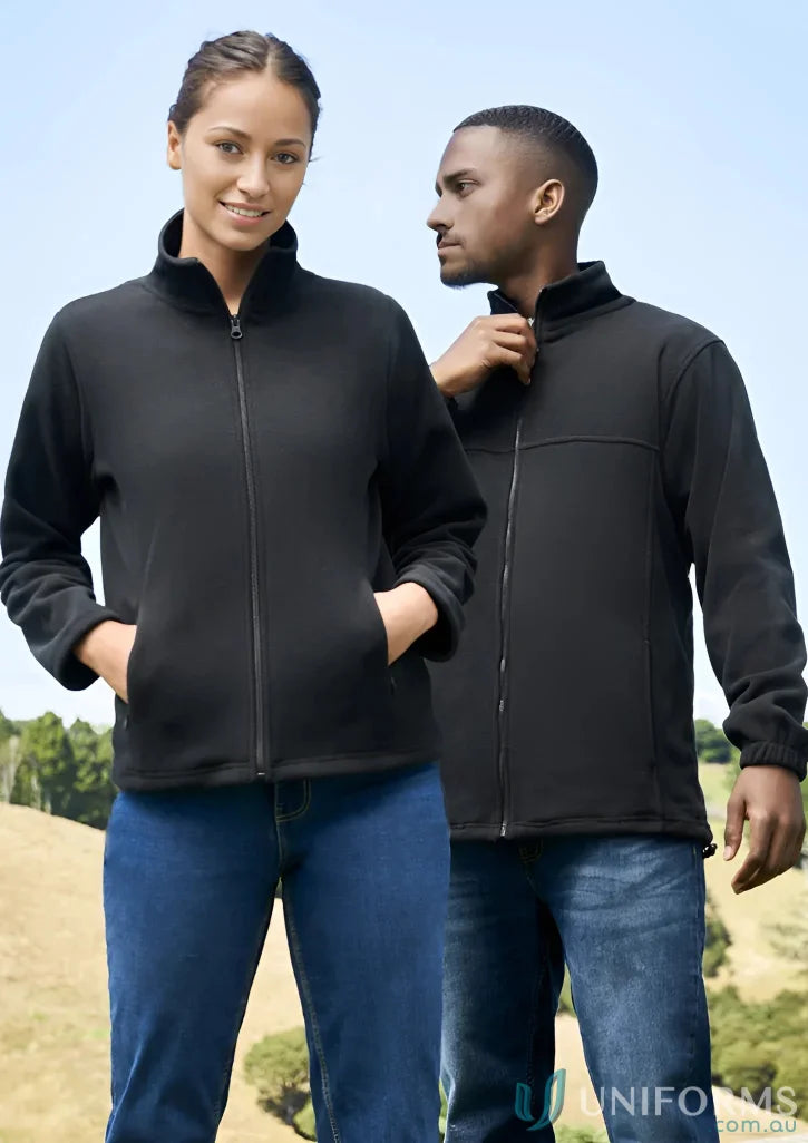 Biz Collection PF630 Biz Polar Fleece Jacket in Black front product image