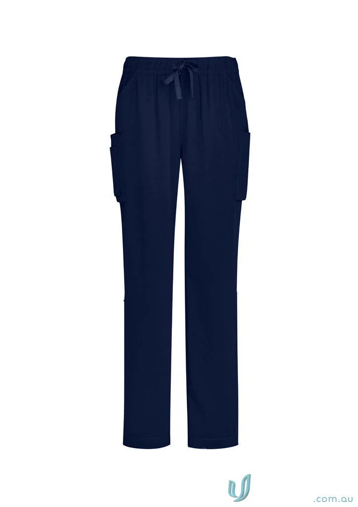 Biz Collection CSP944LL Avery Ladies Straight Leg Scrub Pant in Midnight Blue