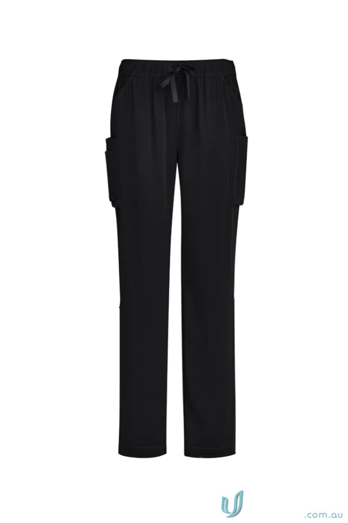 Biz Collection CSP944LL Avery Ladies Straight Leg Scrub Pant in Black