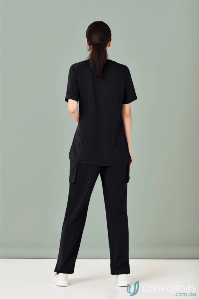 Biz Collection CSP944LL Avery Ladies Straight Leg Scrub Pant in Black