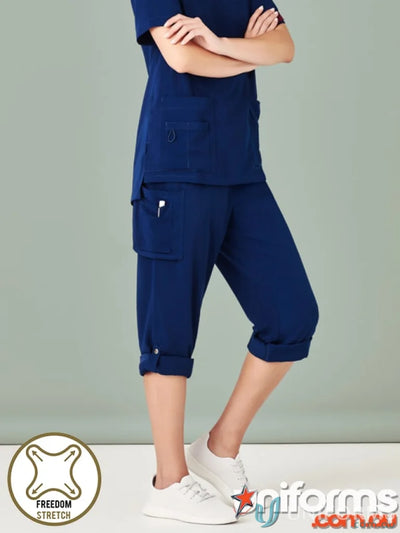 Biz Collection CSP944LL Avery Ladies Straight Leg Scrub Pant in Navy