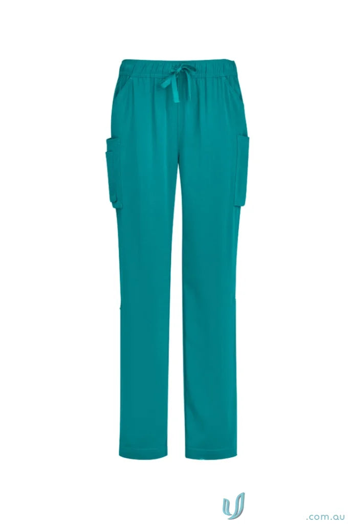 Biz Collection CSP944LL Avery Ladies Straight Leg Scrub Pant in Teal