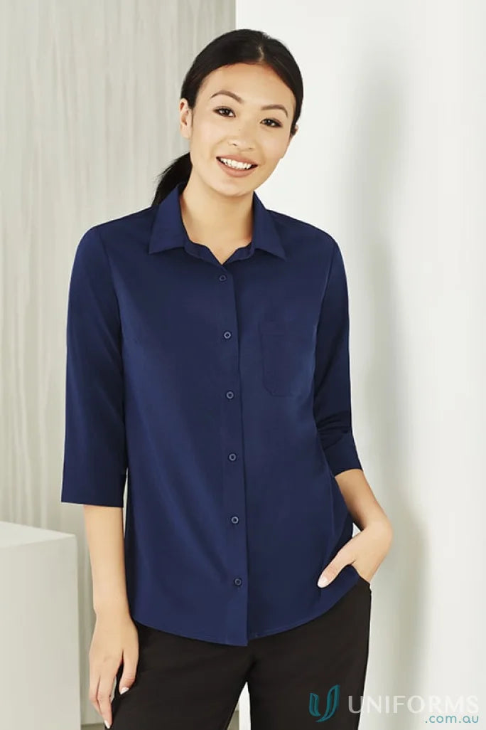 Biz Collection CS951LT-1 Bizcare Easy Stretch 3Q Sleeve Shirt