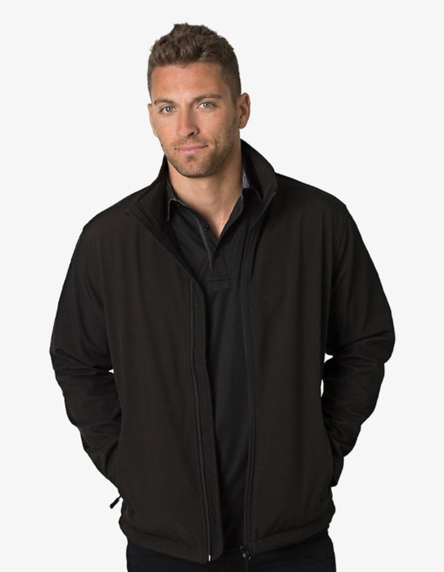 Black Kanvas SoftShell Jacket with tpu waterproof windproof membrane