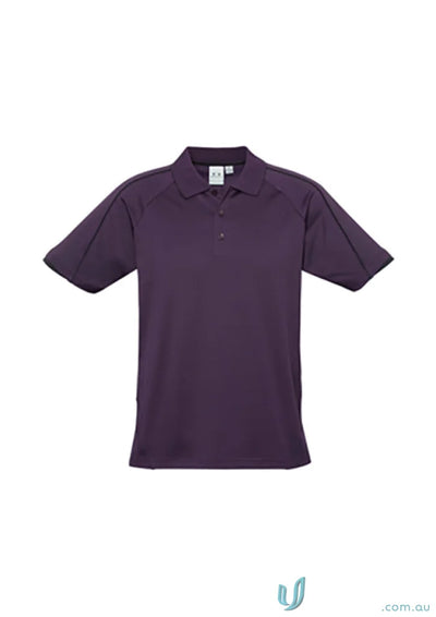 Purple short-sleeved Blade Polo shirt from Biz Collection Blade collection blade polo