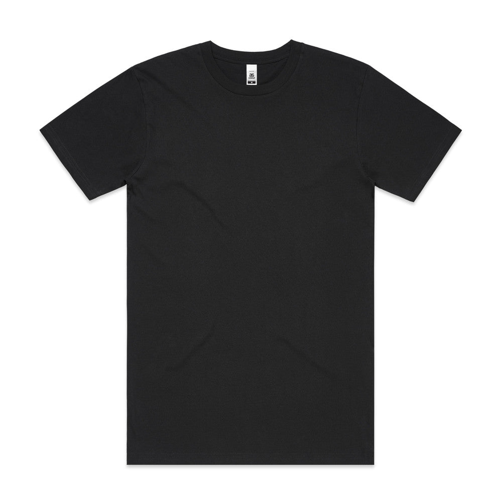 Block tubular tee black short-sleeved crew neck t-shirt for uniforms