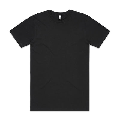 Block tubular tee black short-sleeved crew neck t-shirt for uniforms