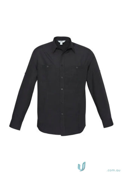 Black Bondi Long Sleeve Roll Up LS Shirt for a professional appearance
