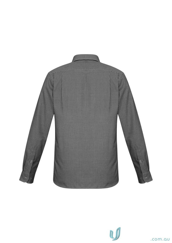 Gray long-sleeve Boronia LS Shirt, perfect mens Ellison business shirt option