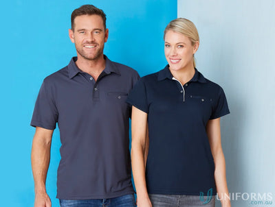 1063-PT 1063-PT-1 Boston SS Polos in Navy/White front product image