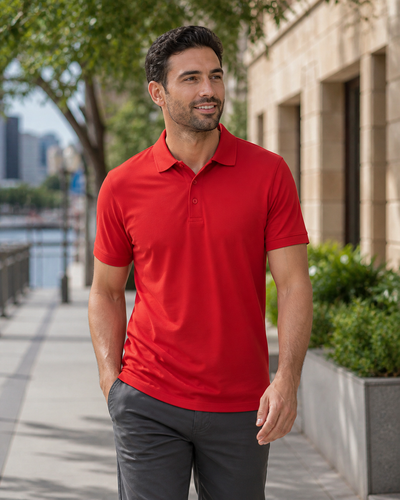 Botany Polo worn by Australian male model