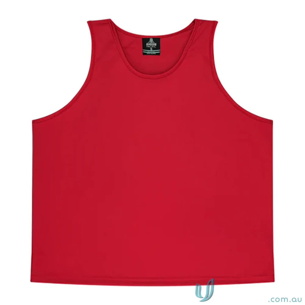 Aussie Pacific 1107 Botany Singlet in Red