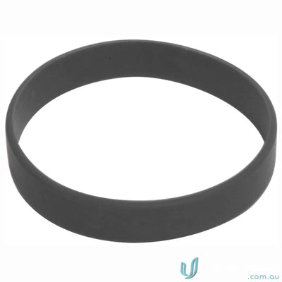 Gray rubber wristband on a Branded Silicone Wristband with free decoration options and pad print