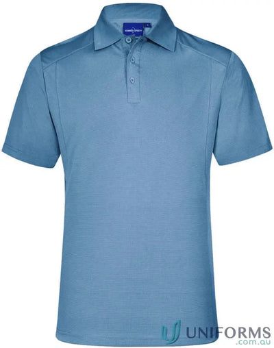 Winning Spirit PS59 Breathable Bamboo Charcoal Polo in Arctic Blue
