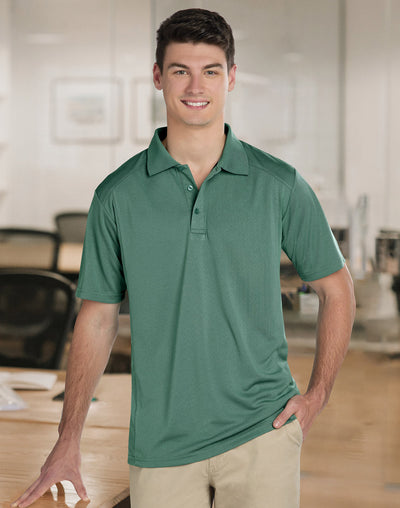 Winning Spirit PS59 Breathable Bamboo Charcoal Polo in Mineral Green
