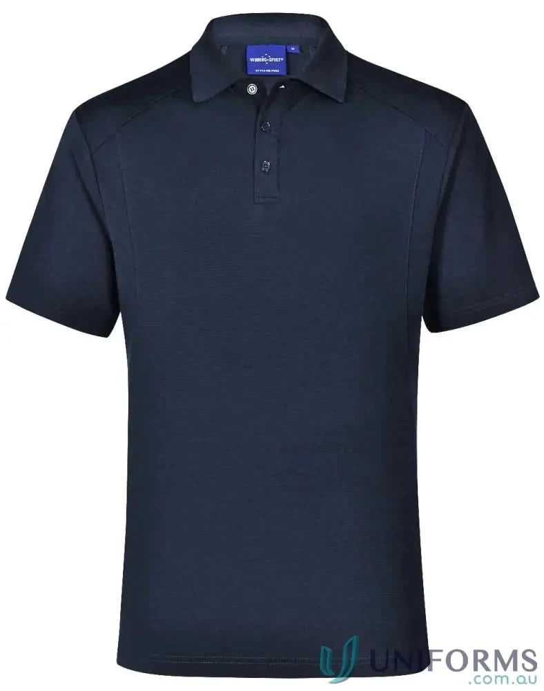 Winning Spirit PS59 Breathable Bamboo Charcoal Polo in Navy