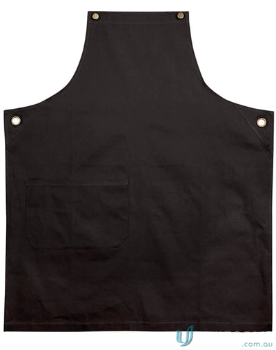 Winning Spirit AP07 Brunswick Bib Apron in Black