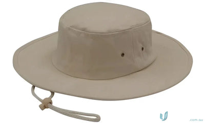 Beige canvas sun hat from Brushed Heavy Cotton Hat featuring high quality printing