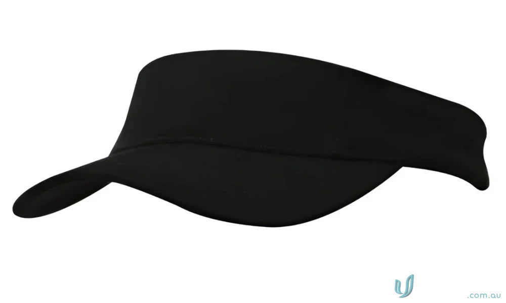 Black sun visor from Brushed Heavy Cotton Visor for work uniforms and workwear