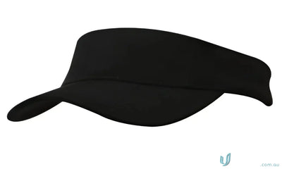 Black sun visor from Brushed Heavy Cotton Visor for work uniforms and workwear